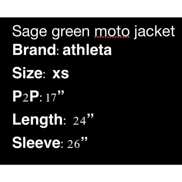 Athleta sage green moto jacket- size xs - Picture 9 of 9